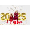 2025 Balloon Numbers - 40 Inch Gold New Years Eve Party Supplies 2025, Nye Decor Party Decorations Happy New Year, New Years Eve Foil Party Balloons