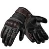 J.A.G. JAG Motorcycle Gloves, Brown Leather Perforated Motorcycle Gloves for Men with Knuckle Protection, Touchscreen Motorbike Gloves (Brown, X-Small)
