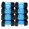 Brazilian Wool Hair Acrylic 100% 8PCS for African Crochet Braid/Box Braids/Jumbo Braiding/Senegalese Twist/Faux Locs/Twist Wraps Synthetic Fiber Hair Extensions Natural Black Color