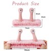 SuPoo Light Pink Snail Face Wash Headband Funny Skincare Spa Headband Cute Alien Puffy Makeup Headbands for Women Stretchy Antenna Eyes Hair Wrap Hair Band for Washing Face Hair Accessories