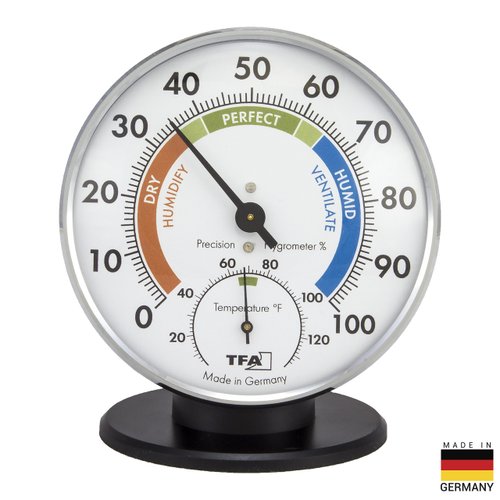 La Crosse Technology 45.2033 Tablestand Thermo-Hygrometer, Silver