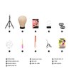 STUDIO LIMITED Tripod Mannequin Head Wig Stand with Canvas Block Head DIY Wig Making Set (23" Set)