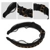 VOCOSTE 1 Pcs Fashion Metal Chain Top Knotted Headbands Hair Accessories for Women, Gold Tone