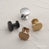 Alzassbg 10 Pack Champagne Bronze Cabinet Knobs, 1.1 Inch(30mm) Diameter Round Cabinet Knob Hardware for Kitchen Dresser Drawer AL6044TGP