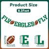 Fly Eagles Fly Banner - Football Birthday Decorations, Game Day Party Decorations, Go Eagles Banner, Eagles Party Decoration Supplies Green Glitter