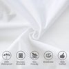 Pillow Protector Waterproof Queen Size Pillow Cases 4 Pack Skin-Friendly & Noiseless Pillow Encasement Zippered White Pillow Covers Machine Wash