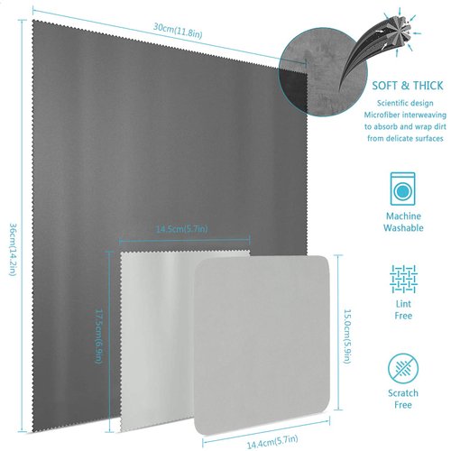 Eyeglasses Cleaning Cloths, Screens, Lens Wipe for All Electronic Device Screens(1 Pack Anti-Fog Wipe, 19 Pack Small Size Microfiber Cleaning Cloths)