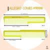 Allegro Combs 9000 Clipper Blending Cutting Wide Teeth Hair Comb For Fading Barbers Hairstylist Men Women Shower Comb Shampoo Styling 2 Piece (Neon Yellow)