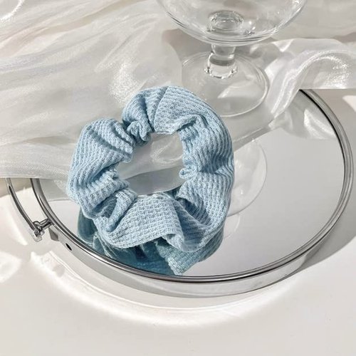 Aeyistry 4 Pcs Premium Satin Elastic Hair Bands Hair Scrunchies Hair Ties Grid Hair bands Ponytail Holder Hair Accessories for Girl Women