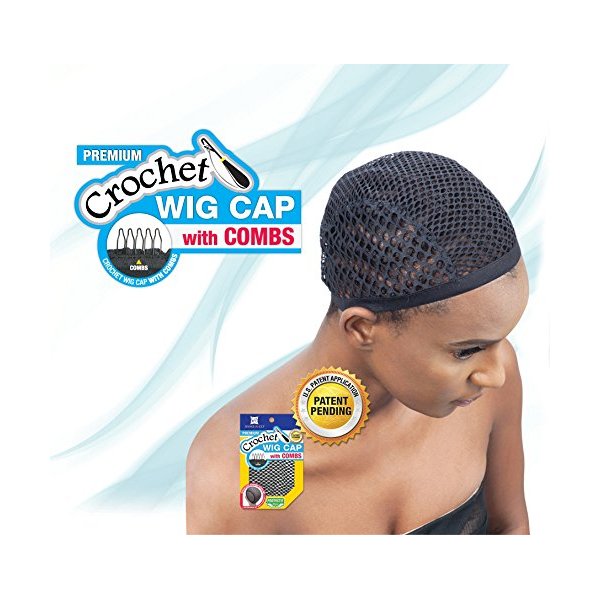 Freetress Braids Crochet Wig Cap with Combs Diamond Shape Net (3 Pack)