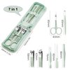 Manicure Set Nail Clippers Pedicure Kit -7 Pieces Stainless Steel Travel Nail Kit, Travel Essentials Purse Essentials Professional Grooming Kits, Manicure Kit with Zipper Portable Travel Pack