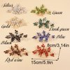 Kercisbeauty Red Crystal Gold Hair Side Piece Pearl Hair Comb for Wedding Women Girls Bridal Shower Hair Accessories (Red)