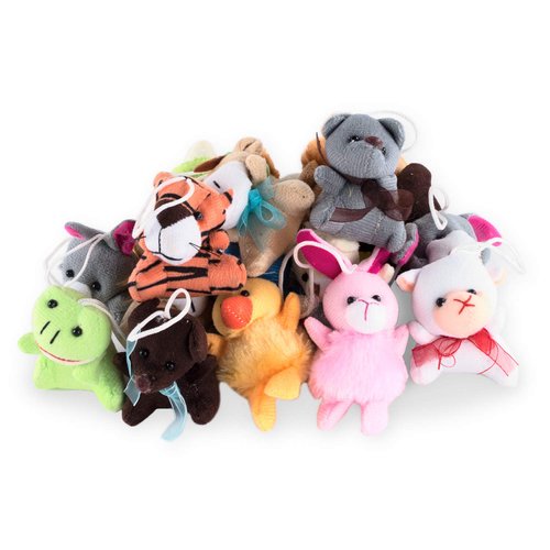 Super Z Outlet Mini Cute Plush Animals for Children, Shows, Playtime, Schools - (Pack of 20)