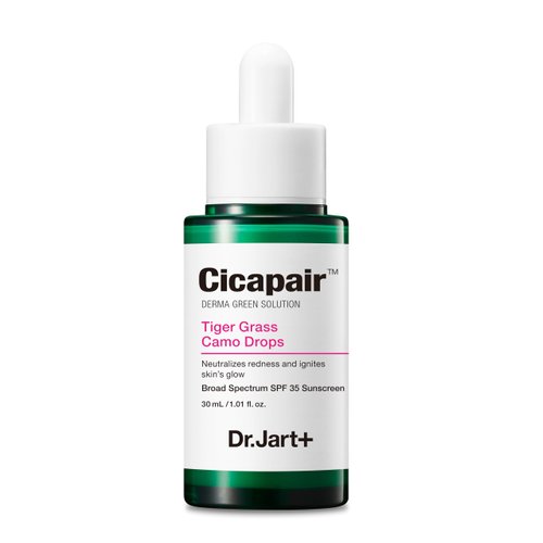 Dr.Jart+ Cicapair Tiger Grass Camo Drops Tinted Face Serum SPF 35 | Color Corrector | Korean Skin Care, 1.01 fl oz
