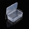 BENECREAT 8 Pack 4.6x2.8x1.3" Rectangle Clear Plastic Bead Storage Containers Box Case with lid for Pins, Coins, Tiny Bead, Jewelry Findings and Other Small Items