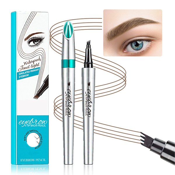 Eyebrow Pencil Eyebrow Microblading Pen Eyebrow Pen Micro 4 Point Brow Pen Lift & Snatch Eyebrow Microblading Pen Long-Lasting Waterproof Natural Eyebrow Pen Eyebrow Hair for Beauty Lovers Black