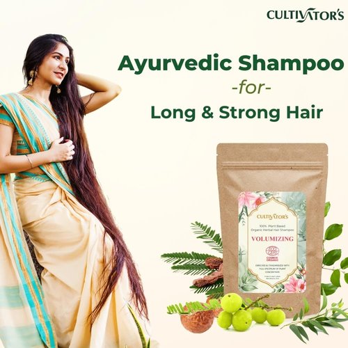 Cultivator's Natural Hair Shampoo with Amla, Reetha, Shikakai Powder for hair wash|Dry Shampoo Volume Powder|Certified Organic| Hair Cleansing|100% Natural Indian Herbs for Hair Growth - 8.81 oz