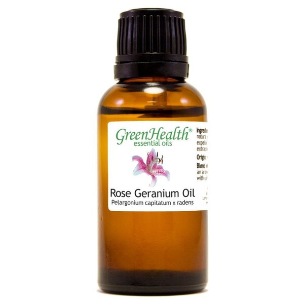Rose Geranium 1oz Essential Oil (100% Pure & Uncut) - GreenHealth