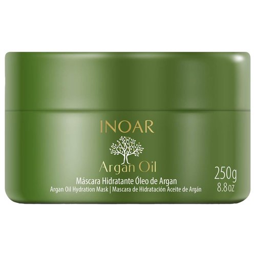 Inoar – Argan Oil Hair Mask - Deep Conditioning, Moisturizing Essential Oil Hair Mask, Frizz Control, Vegan Hair Product, Adds Shine to Curly Hair in Men and Women (8.05 Ounces/240 Milliliters)