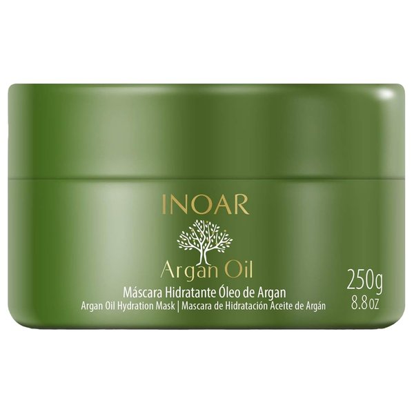 Inoar – Argan Oil Hair Mask - Deep Conditioning, Moisturizing Essential Oil Hair Mask, Frizz Control, Vegan Hair Product, Adds Shine to Curly Hair in Men and Women (8.05 Ounces/240 Milliliters)