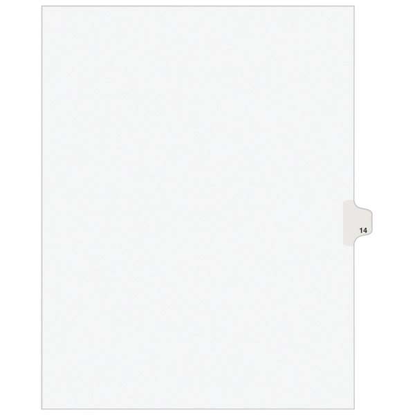 Avery Individual Legal Exhibit Dividers, Avery Style, 14, Side Tab, 8.5 x 11 inches, Pack of 25 (11924)