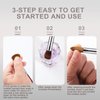 Shine Chance Acrylic Nail Brush Size 8, 100% Real Kolinsky Art Nail Brush for Acrylic Powder Application, Handmade Women Manicure Nail Extension Tool for Professional DIY Home Salon and Beginners