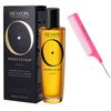 kuss Comb + OROFLUlDO Elixir Hair Oil, The ORIGINAL Mindful Ritual by RevIon, OrofIuido Shine Silkiness Hair Serum (w/Argan-Oil Infused PINK Comb) (3.38 oz / 100 ml (PACK OF 1))