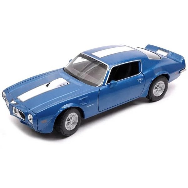 1972 Pontiac Firebird Trans Am Blue Metallic 1/24 Diecast Model Car by Welly 24075bl