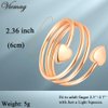 Vicmag Copper Magnetic Ring for Women Ring Ladies Fingers Thumb 99.9% Solid Pure Copper Gift 2PCS Adjustable (Rose Gold Heart)