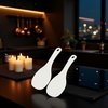2Pcs White Reusable Plastic Texture Rice Paddle Spoon Rice Scoop Kitchen Toolwhite And Exquisite Workmanship Serving Utensils,Serving Spoons Heat Resistant Rice Cooker Spoon