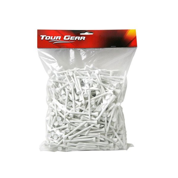 Hireko Wood Golf Tees 3 1/4-Inch, Bulk, White (500 Count)