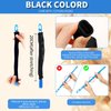WILLBOND 28 Pieces Heatless Curlers No Heat Spiral Curls Hair Curlers Styling Kit with 2 Pieces Styling Hooks for Most Kinds of Hairstyles (20 cm, Black)
