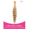 RESACA Human Braiding Hair 50g 1 Bundle 16 Inch Deep Wave Bulk Human Hair for Braiding No Weft Bundle 10A Brazilian Virgin Curly Human Hair Extensions for Boho Braids Wet and Wavy Human Hair（#27）