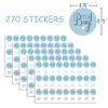 270 PCS Blue Baby Shower Stickers, 6 Design Self Adhesive Circle Label Stickers, Baby Shower Envelope Seals Candy Stickers，Baby Shower Party Chocolate Stickers,Candy Stickers.（015）
