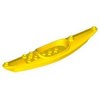 Minifigure Scale Kayak - Canoe - Boat only (Yellow)