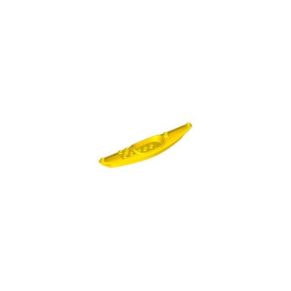 Minifigure Scale Kayak - Canoe - Boat only (Yellow)