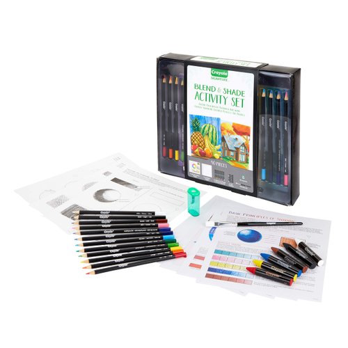 Crayola Blend & Shade Activity Set, Adult Coloring Art Set, 40Piece, Gift