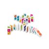 Melissa & Doug Dominoes Tabletop Game with 28 Colorful Tiles in Wooden Storage Box