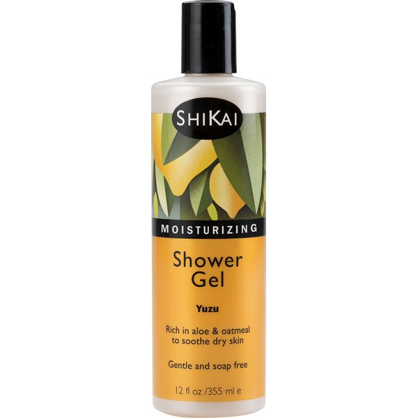 ShiKai Daily Moisturizing Shower Gel (Yuzu, 12 oz) | Gentle Soap-free Formula | With Aloe Vera & Oatmeal for Soft, Healthy Skin | Dry Skin Relief