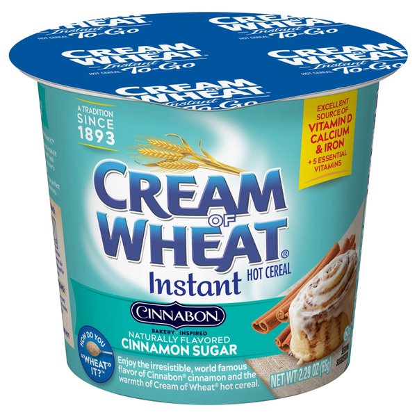 Cream of Wheat Hot Cereal to Go Cups, Cinnabon, 2.29 Ounce (Pack of 6)