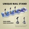 BPrettier Nail Holder for Painting Nails 2 Set Nail Stand for Press on, Press on Nail Stand with 96 Pcs Reusable Sticky Putty for Nail Art Display Home & Salon Use.(Aurora & Silver)