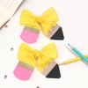 WRBAJIS 2Pcs Back to School Pencil Hair Clips Yellow Bow Hair Barrettes for Women Cute Ribbon Hair Bows Hair Accessories Girls Toddlers for First Day of School Welcome Party Favor