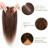 Benehair Hair Toppers for Women Real Human Hair 100% Remy Human Hair Pieces for Women with Thinning Hair Clip In 8 * 10cm Topper 12 Inch 35g Clip in Hair Extensions Medium Brown