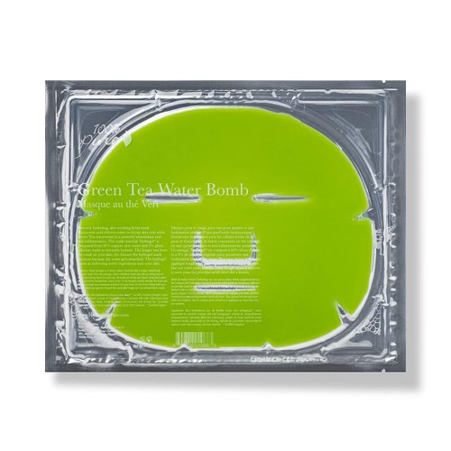 100% PURE Green Tea Water Bomb Mask (1 PC), Hydrating Face Mask with Hyaluronic Acid, Skin Care, Anti-Aging, Toning and Soothing Face Care - 1 PIECE