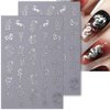 3D Gold Silver Dragon Nail Art Stickers for Nail Designs Bronzing Dragon Nail Stickers for Nail Art Metallic Dragon Nail Decals Dragon Stickers for Nails Chinese Dragons Nail Sticker Nail Supplies