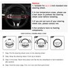 BOKIN Car Steering Wheel Cover 14.5 Leather Wheel Covers for Men Women Brown Steering Wheel Accessories with Breathable Microfiber