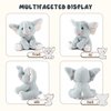 ZGXIONG Elephant Stuffed Animal Grey Stuffed Elephant Plush Toys Cute Plush Elephant Toy Elephant Gifts for Women Elephants Stuffed Animals for Kids Girls for Mother's Day Birthday Gifts 9 Inch