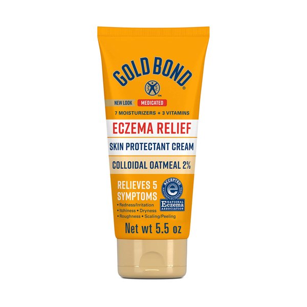 Gold Bond Medicated Eczema Relief Skin Protectant Cream, 5.5 oz., with 2% Colloidal Oatmeal