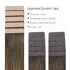 HOTBANANA Tape in Hair Extensions, 20 Inch Tape in Hair Extensions Human Hair 20pcs 50g Walnut Brown to Ash Brown and Bleach Blonde Balayage Tape Hair Extensions Straight Human Hair Tape in Extensions