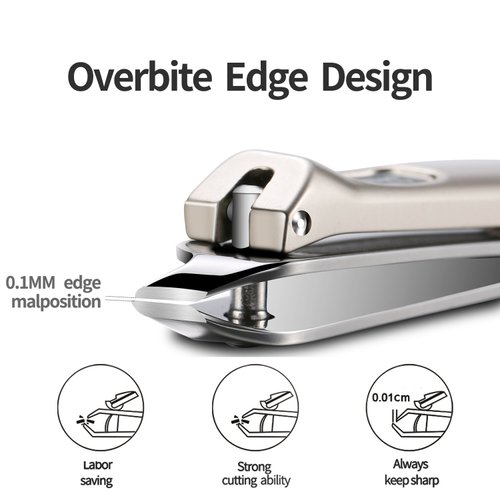 Nail Clippers, Cuticle Clipper, Medical Grade Stainless Steel, Sharp and Durable Nail Cutter for Men and Women (M-1110plus)